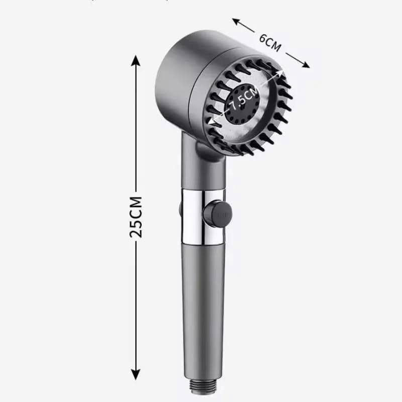 High-Pressure Shower Head with 3 Settings – Filtered Water System