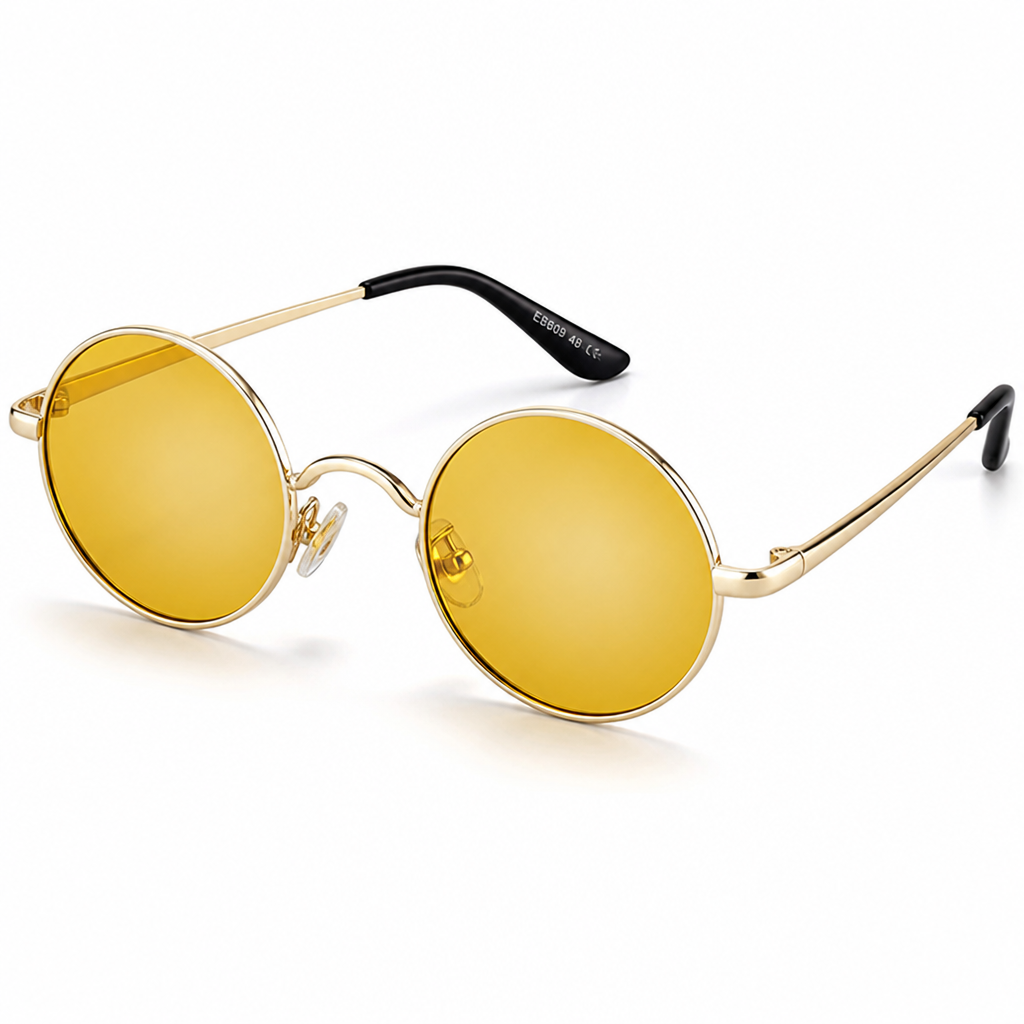 Polarized & UV-Blocking Retro Round Sunglasses