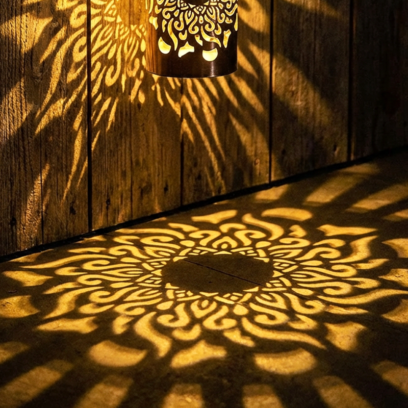 Mandala Pattern Solar Projector Light