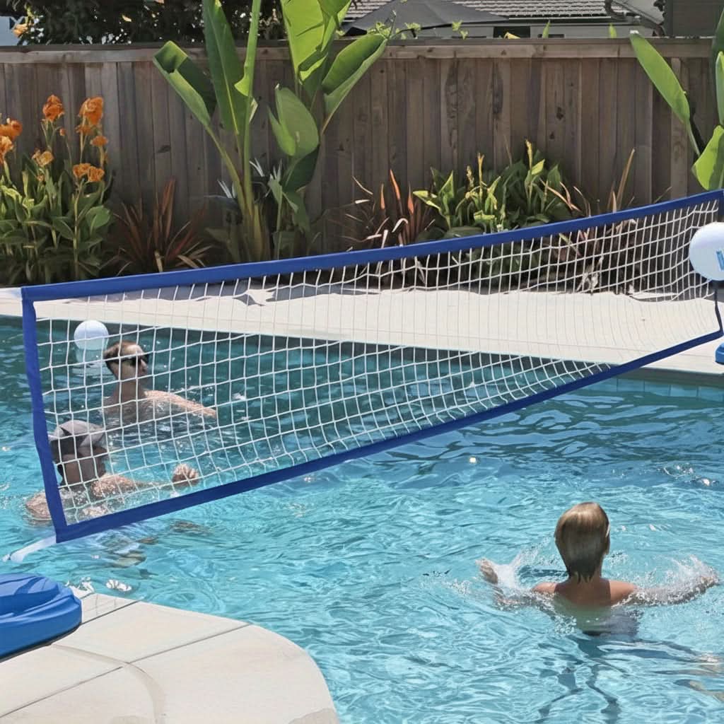 Backyard Water Volleyball Net for Family - Summer Pool Game Set