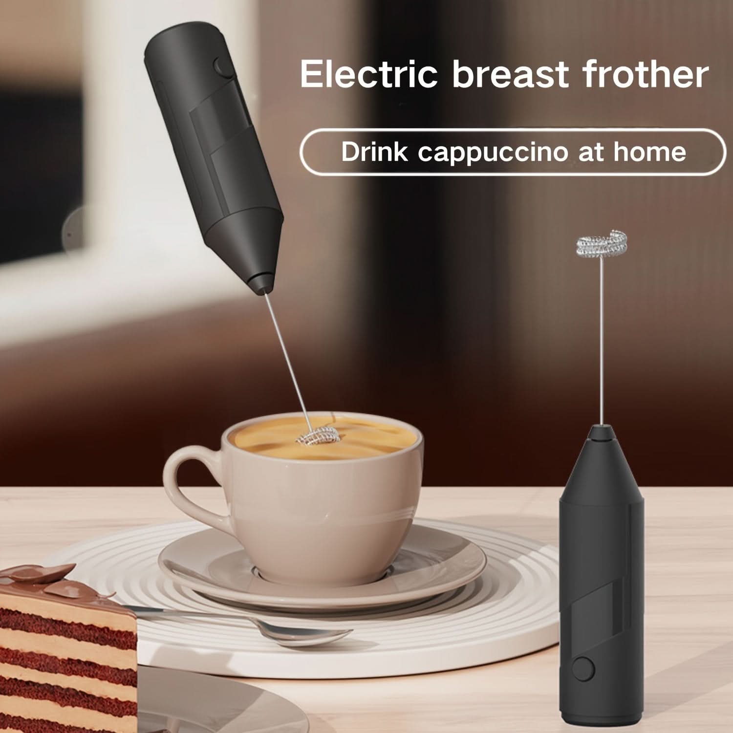 Handheld Electric Milk Frother for Coffee Mixing