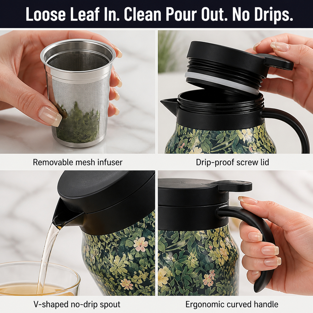 BrewAura™ — Brew, Serve & Showcase Tea That Stays Hot for Six Hours