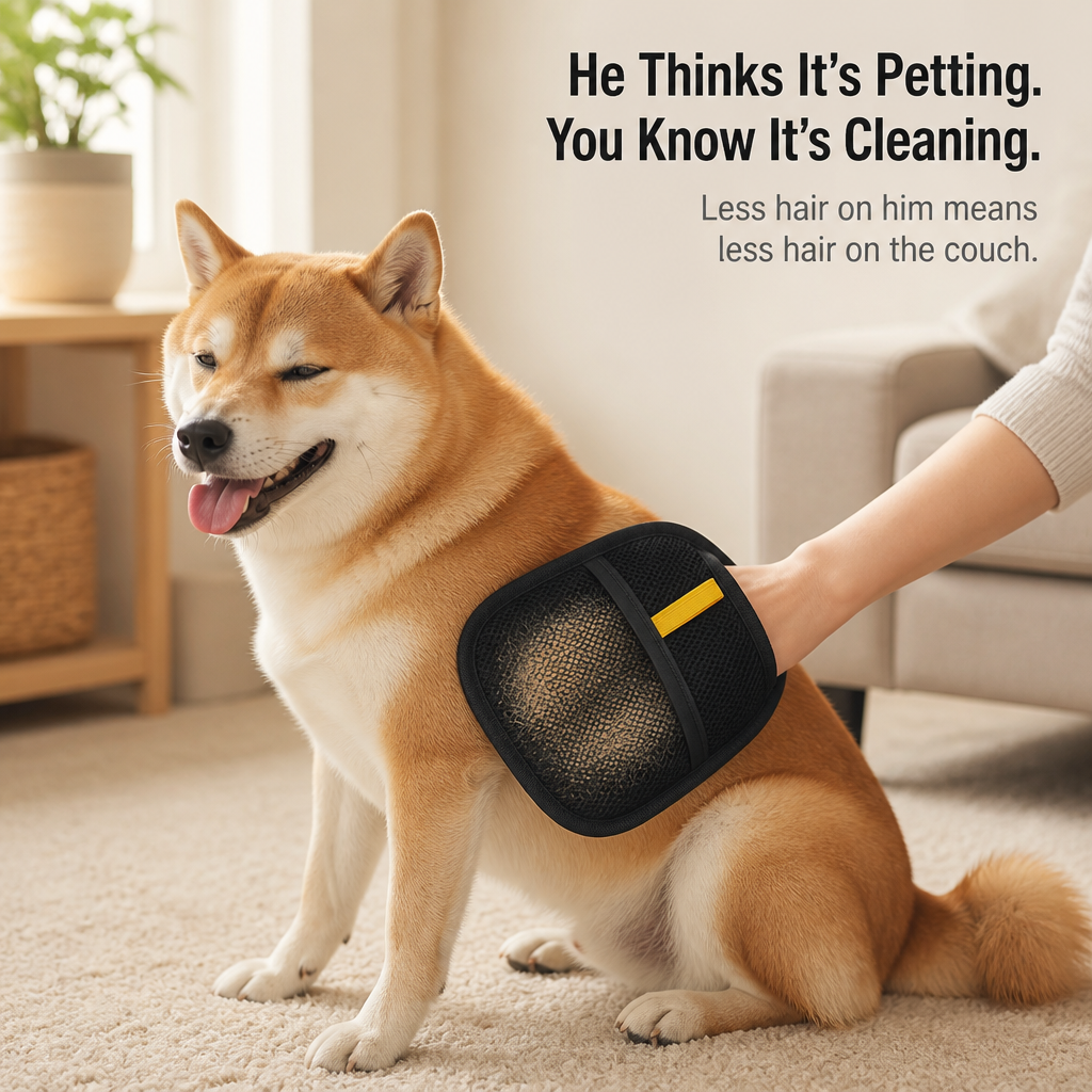 FurEase™ — Gather Pet Hair in One Strip to Easily Pinch Off