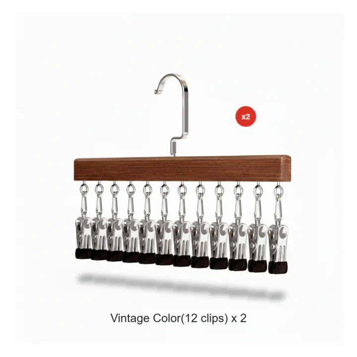 Set of Wooden Hangers – Two Hangers Included per Pack
