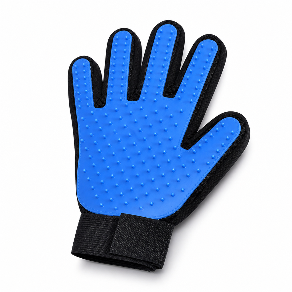 Ergonomic Soft Rubber Pet Grooming Glove