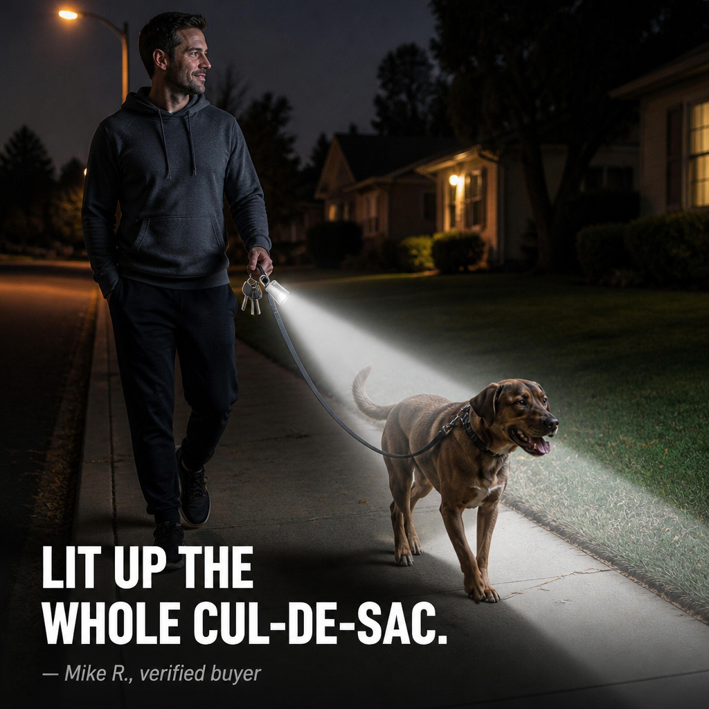 ValorBeam™ — Keep a 1200-Lumen Flashlight and Phone Charger with You on Your Keys