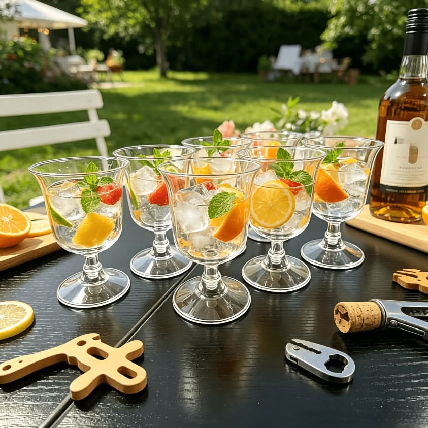 Reusable Outdoor Wine Glass Set for Stylish Beverage Serving