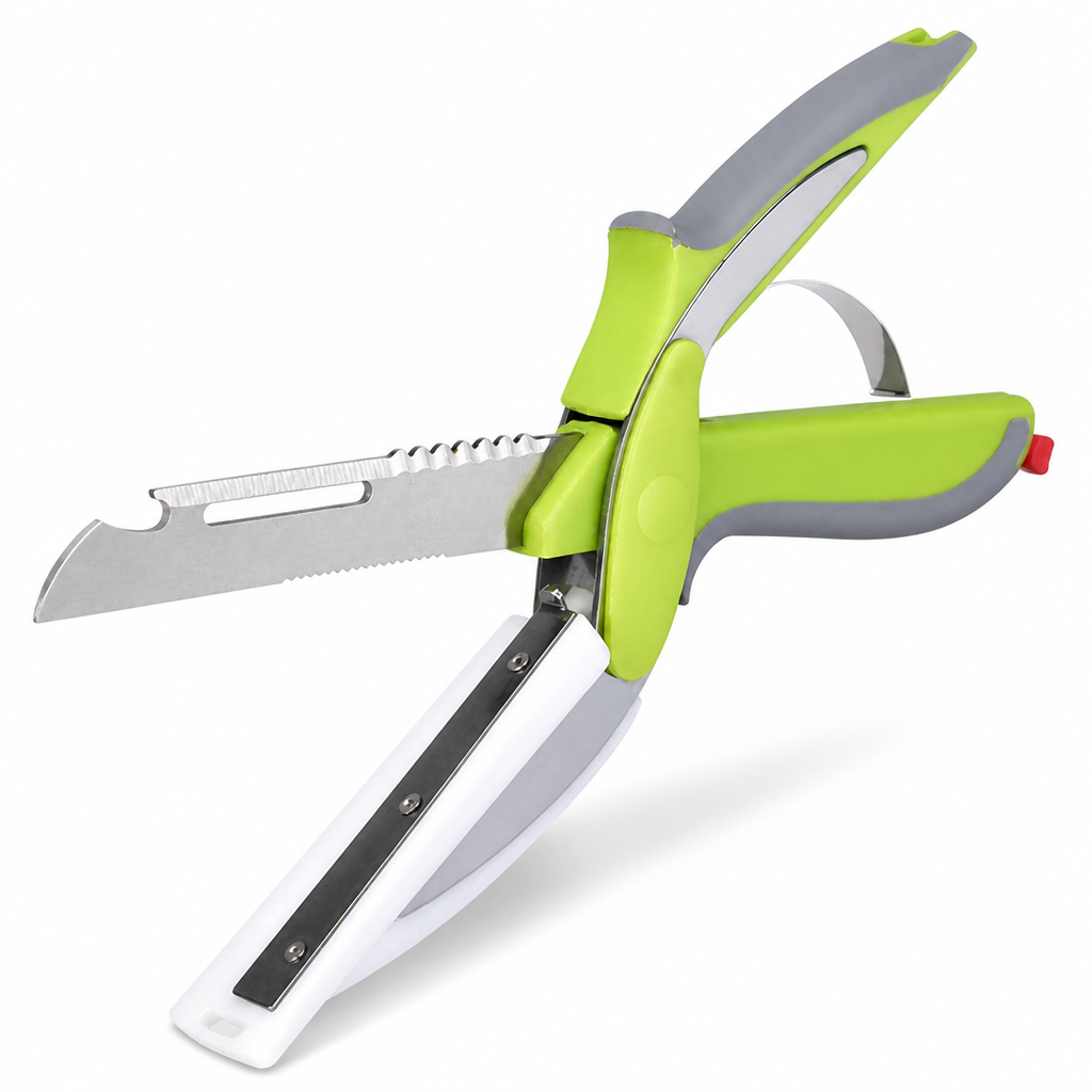 Stainless Steel Kitchen Shears (Safety Lock & Silicone Handle)