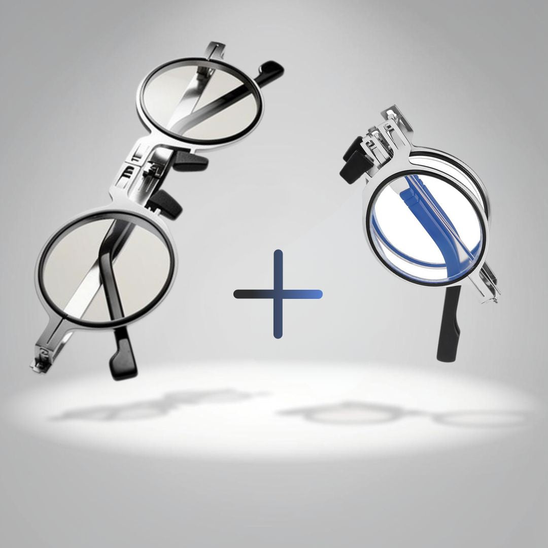Compact Folding Reading Glasses with Blue Light Filter