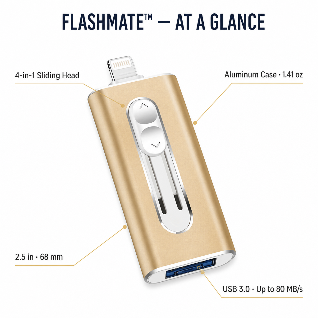 FlashMate™ — Quit Erasing Pictures to Free Space for New Shots