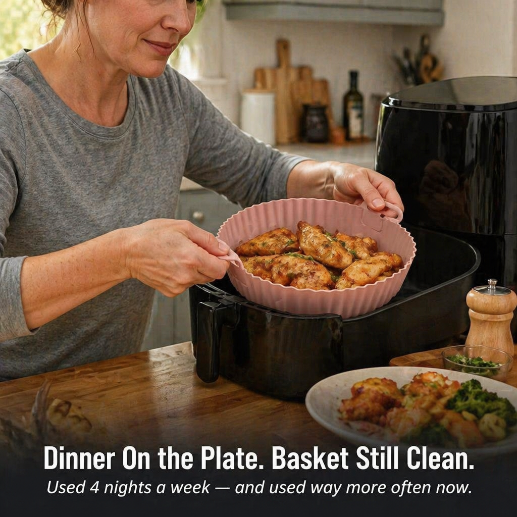 CrispaMat™ — Trap the Grease and Ditch the Air Fryer Scrub for Good
