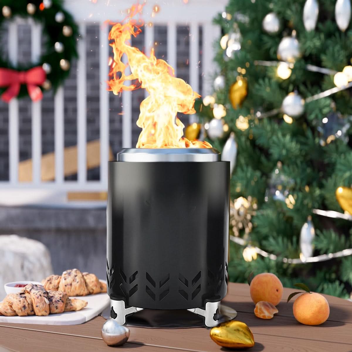 Portable Outdoor Fire Bowl with Stand for Warmth
