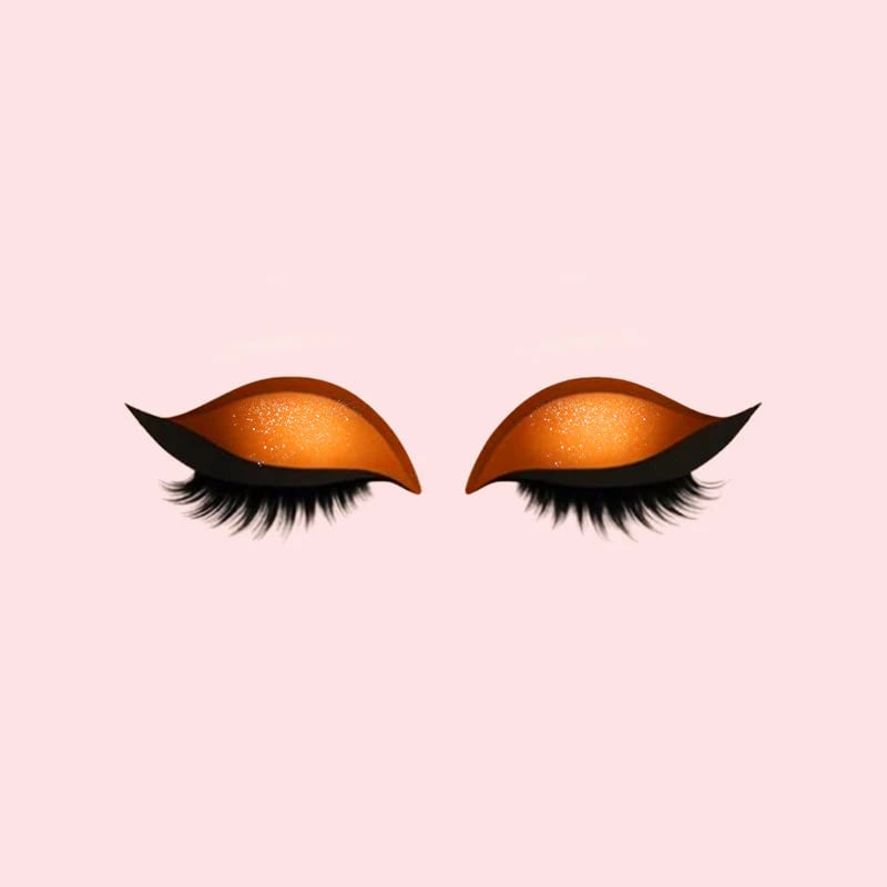 Eyeshadow and Eyelashes with Eye Makeup Patches