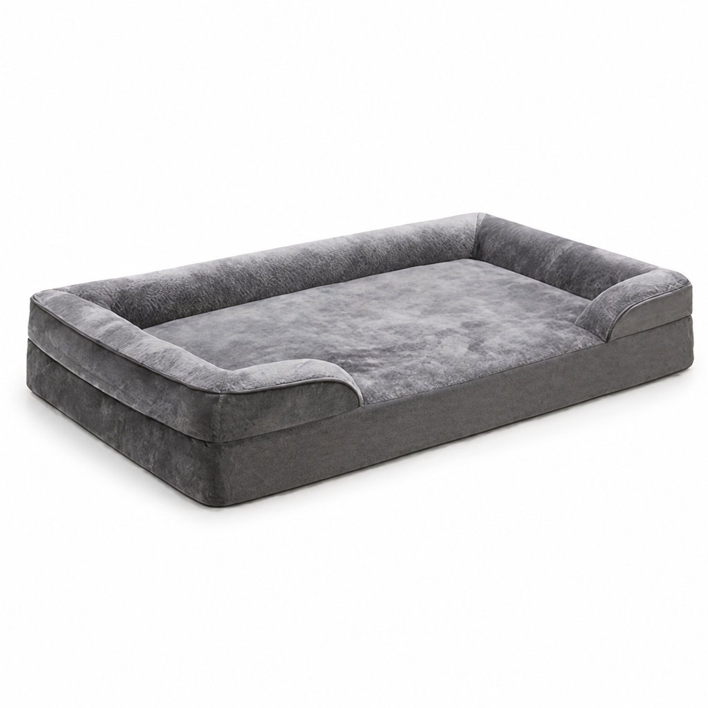 Orthopedic Egg Crate Foam Dog Bed (Removable Washable Cover)