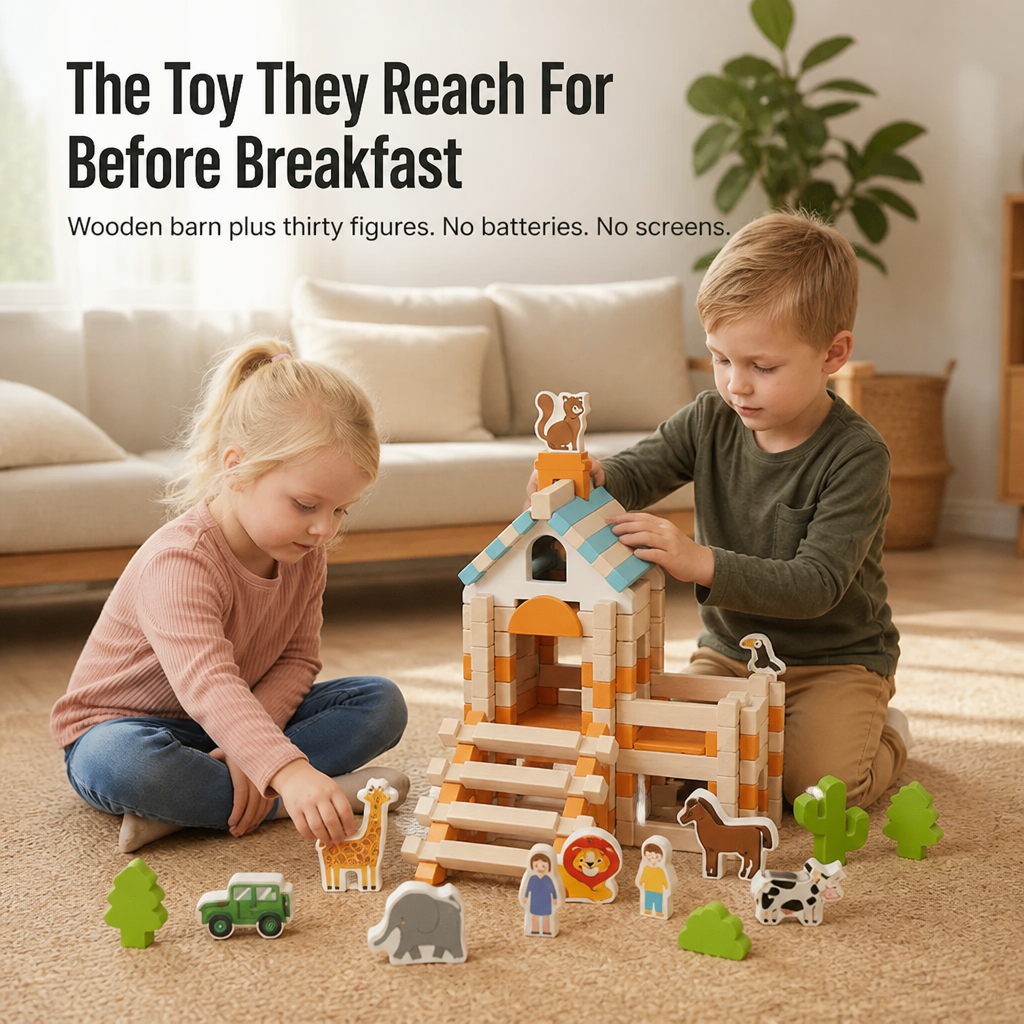 LuminoBlocks™ — Create a Wooden Animal World That Keeps Your Kid Playing for Hours