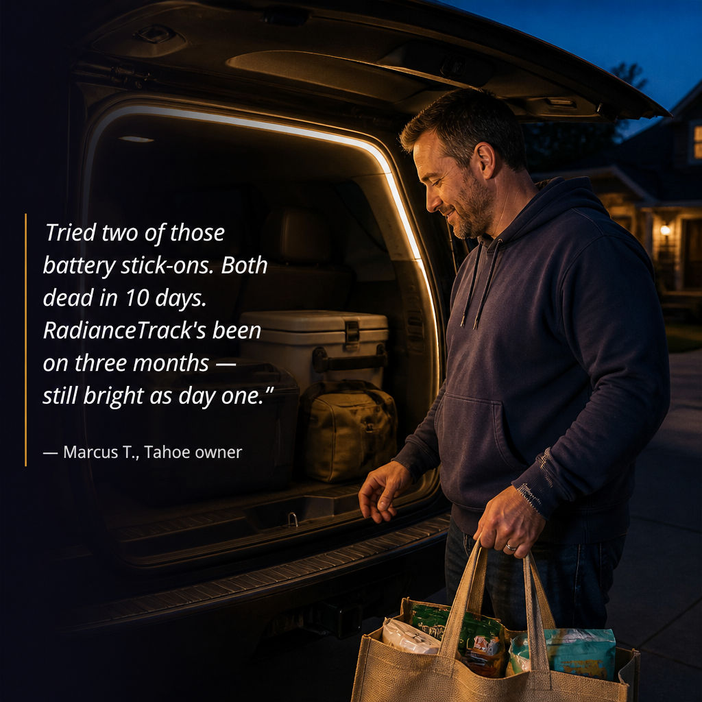 RadianceTrack™ — Lights Up Your Trunk Automatically Each Time You Open It