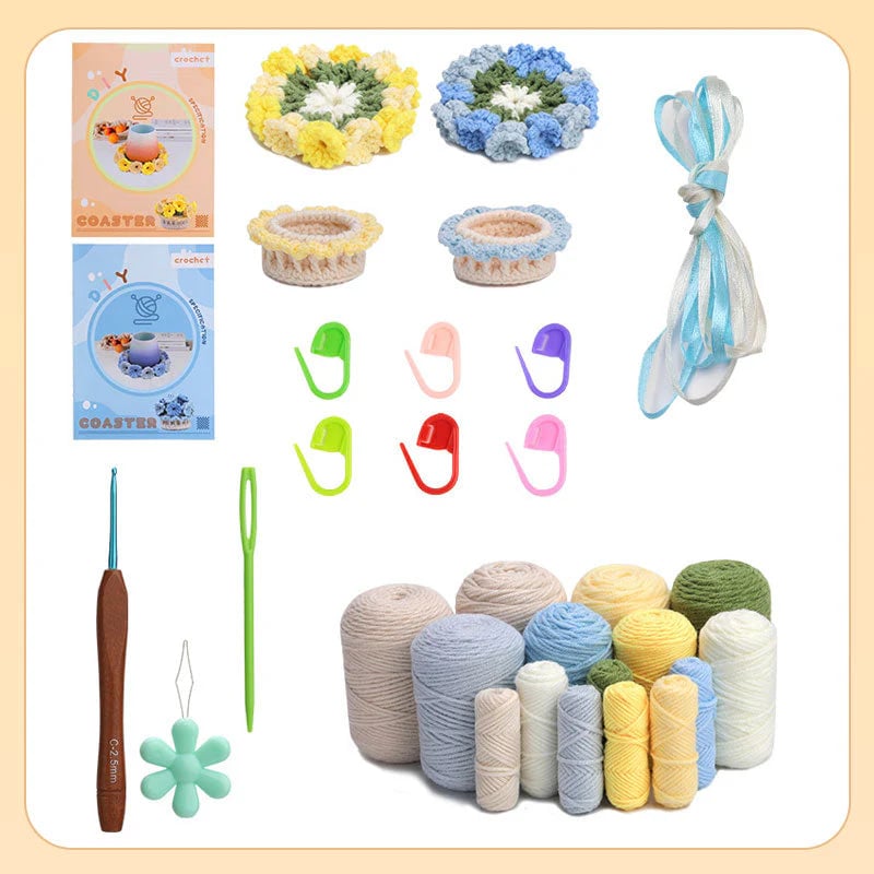 RadiantPetal™ DIY Crochet Kit — Transform Your Table with Handmade Floral Joy and Creative Calm