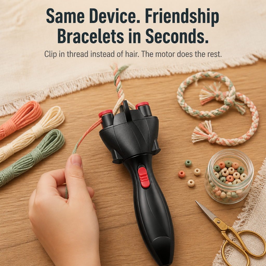TwistEase™ Electric Braider — Effortless, Pain-Free Braids That Transform Your Mornings