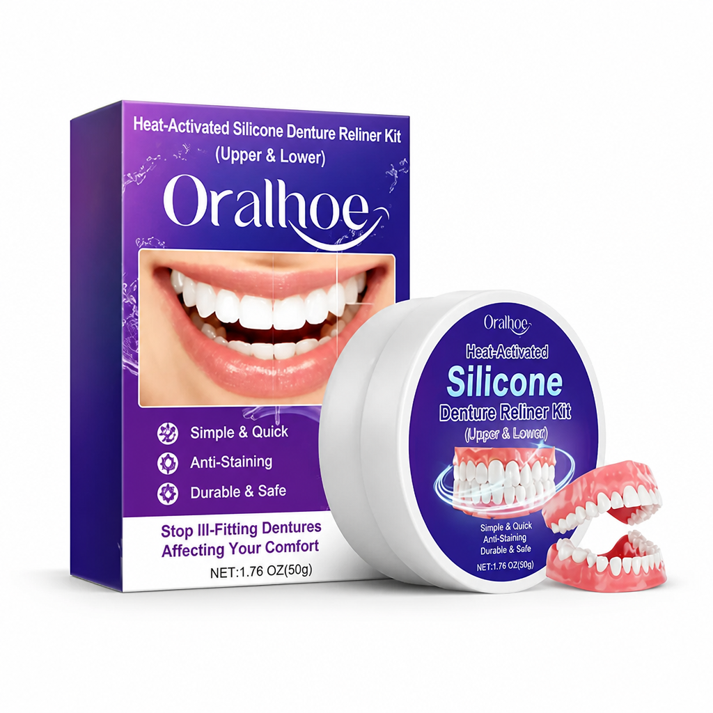 Heat-Activated Silicone Denture Reliner Kit (Upper & Lower)