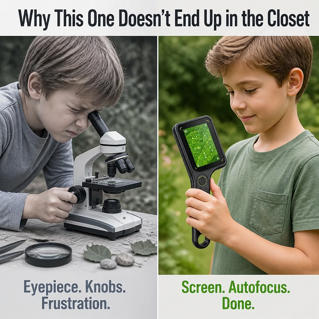 LuminaView™ — Reveal to Curious Kids the 500x Universe Concealed Within Every Leaf and Bug