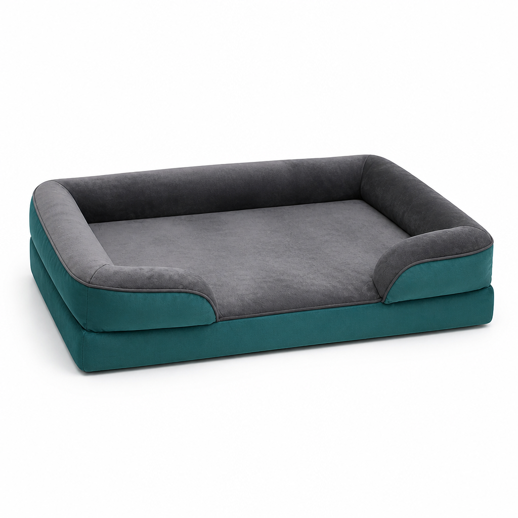 Orthopedic Foam & Washable Cover Dog Bed (Non-Slip Bottom)