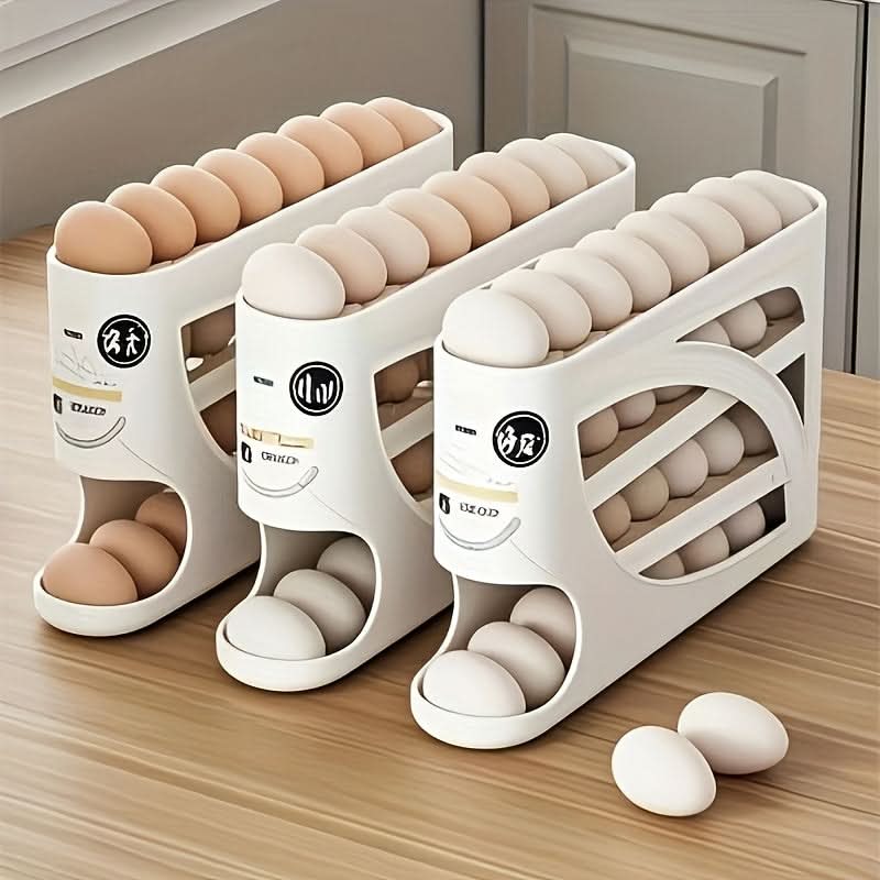 4-Level Rolling Egg Storage Organizer