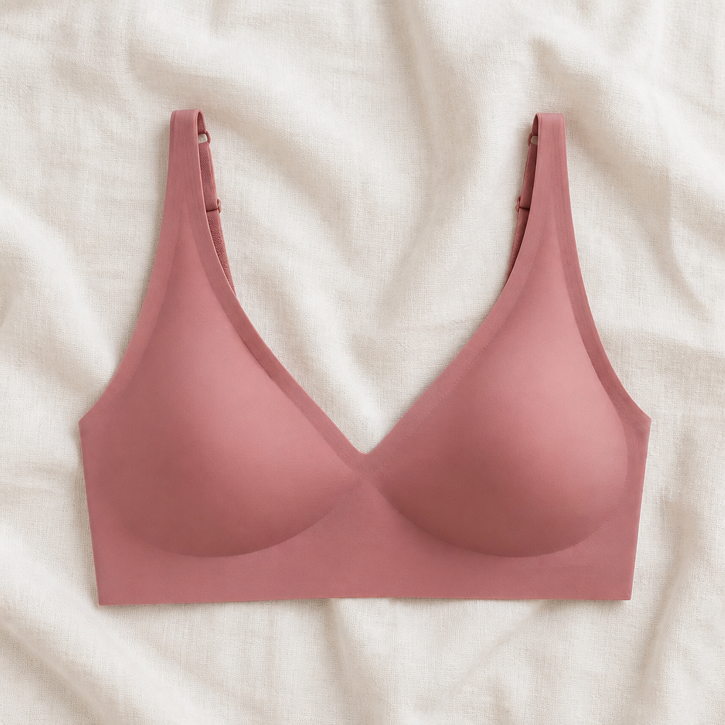 LumiFit™ – Wireless Seamless Bra with Softly Padded V-Neck Cups