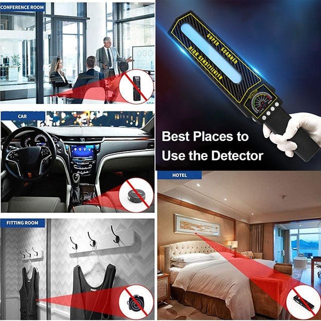 Handheld RF Signal Scanner – Detect Hidden Cameras, GPS Trackers & Wireless Bugs for Home, Travel, Office