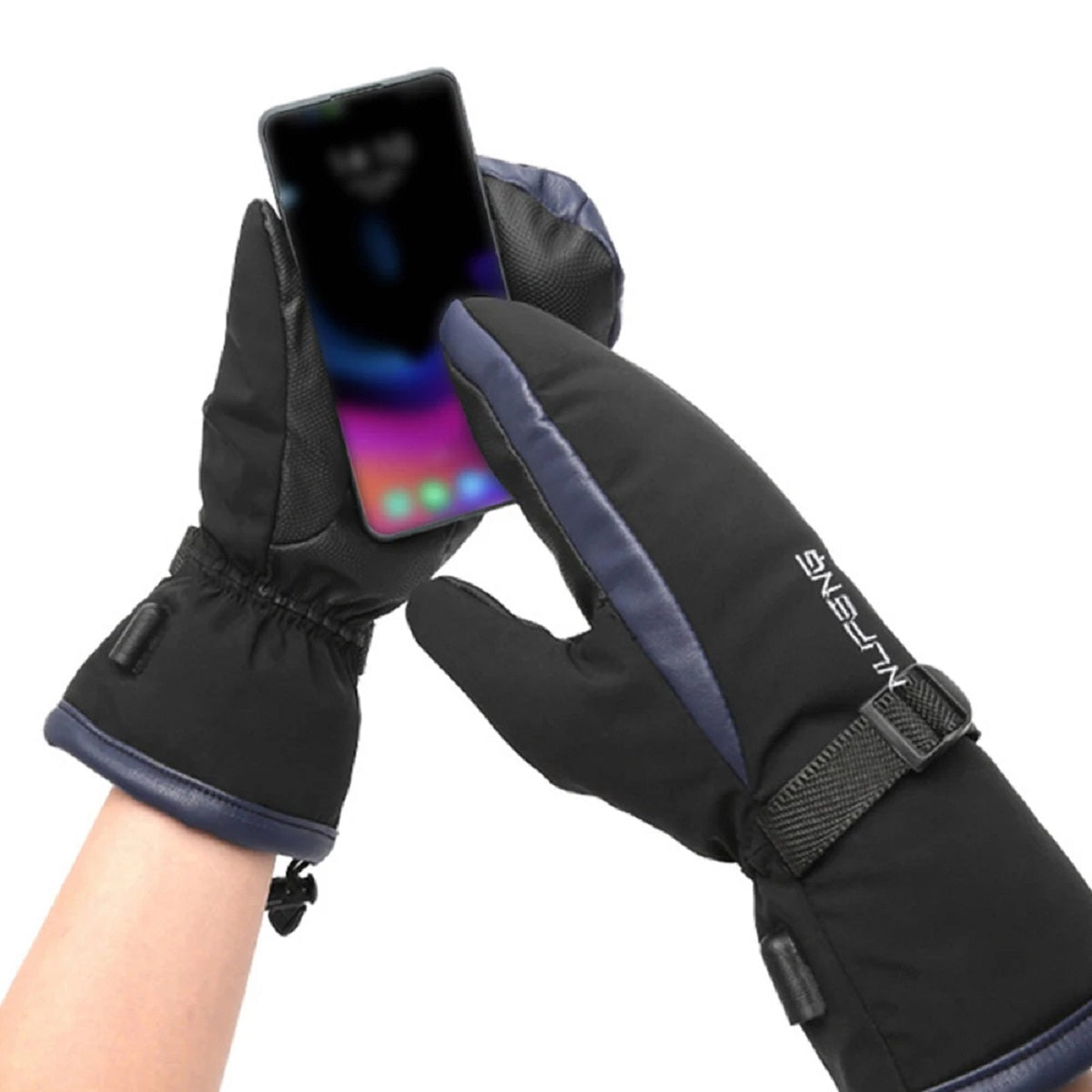 USB Rechargeable Waterproof Hand Warmer Gloves with Dual-Sided Heating for Outdoor Activities