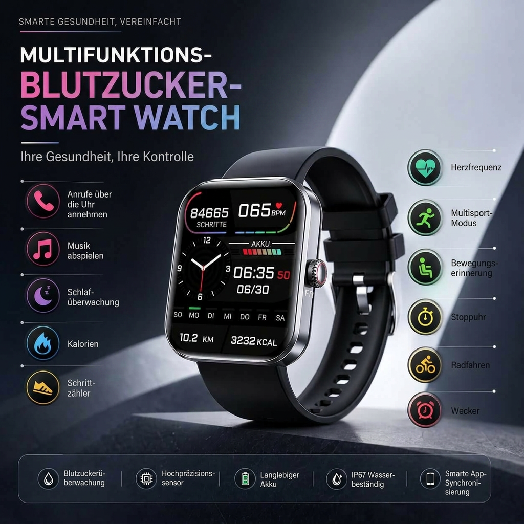 All-Day Activity Smartwatch with Touch Display