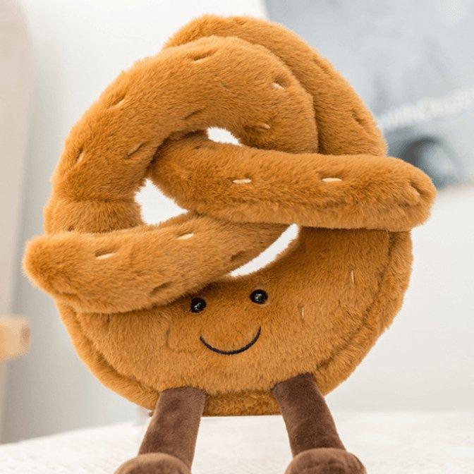 Cute Faces Bakery-Themed Plush Pillow