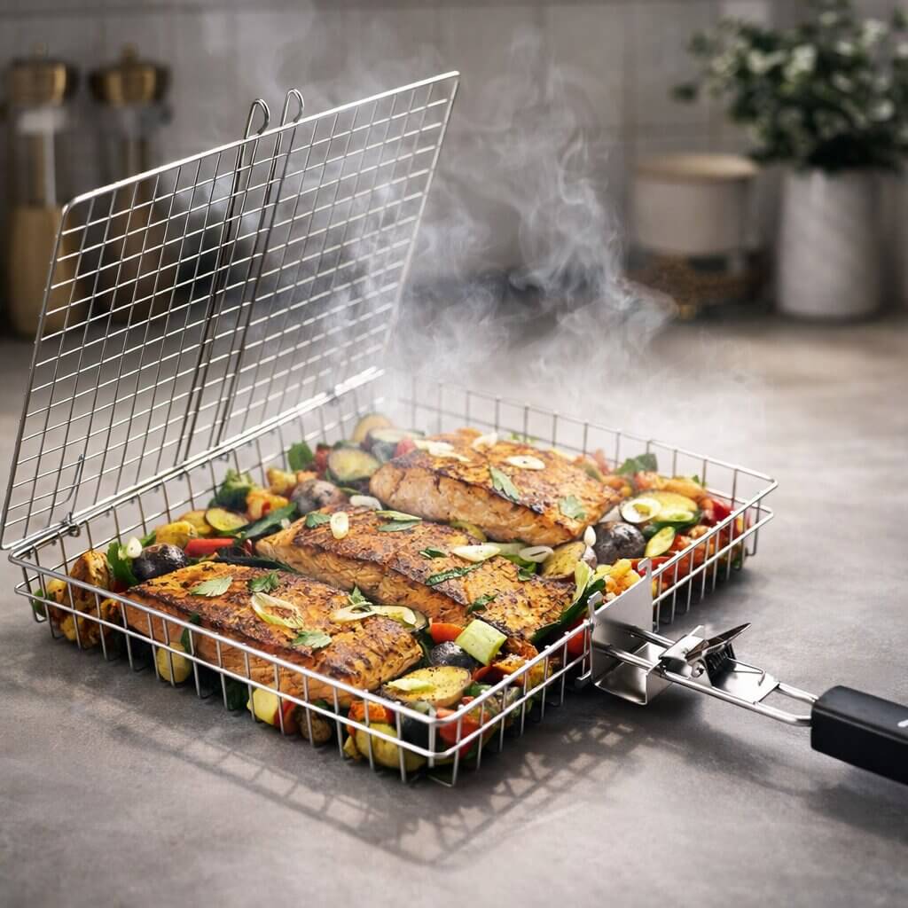 Stainless Steel BBQ Basket for Perfect Grilling