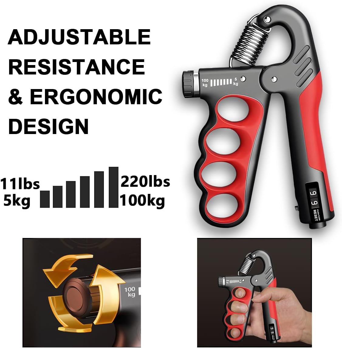 Ultimate Grip Strength Trainer | Adjustable Resistance Tool