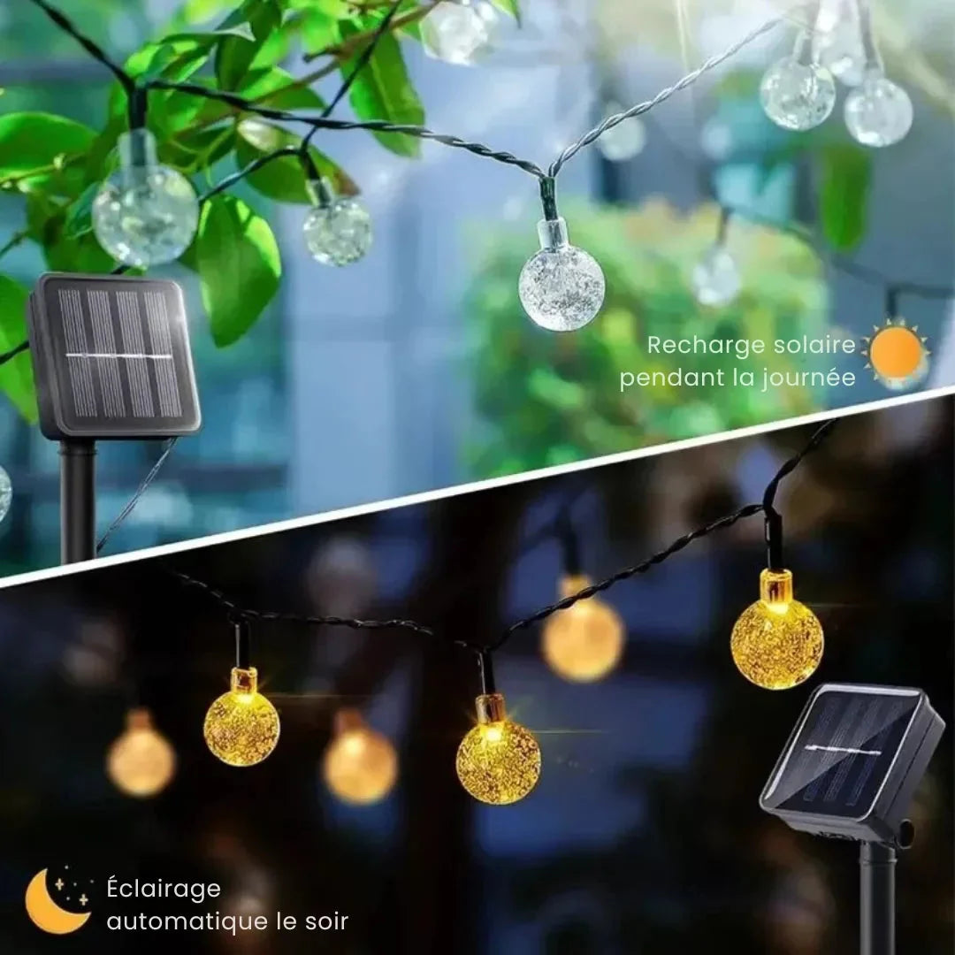 Crystal Ball Solar-Powered LED Fairy Lights