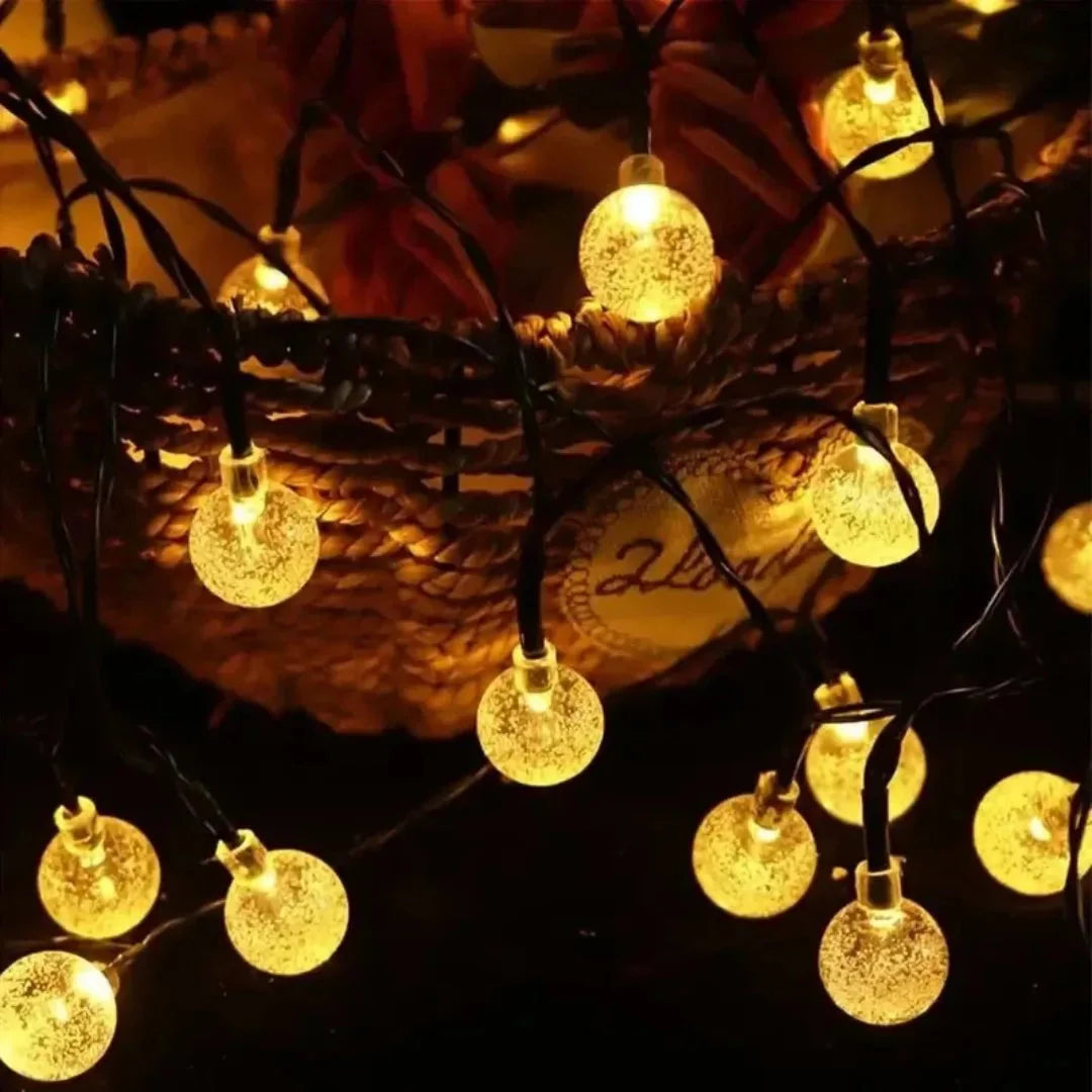 Crystal Ball Solar-Powered LED Fairy Lights