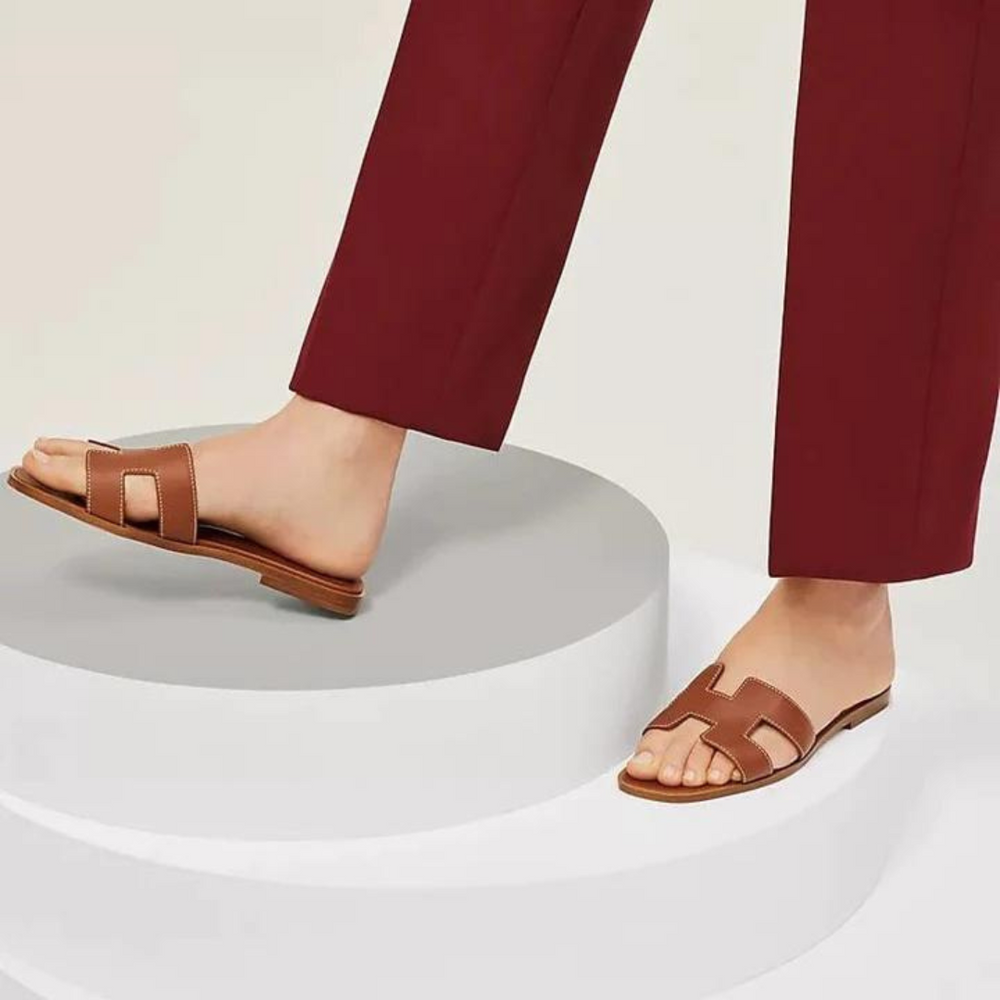 Soft Flat Sandals with H-Strap for Women – Comfortable Slippers for Home and Beach