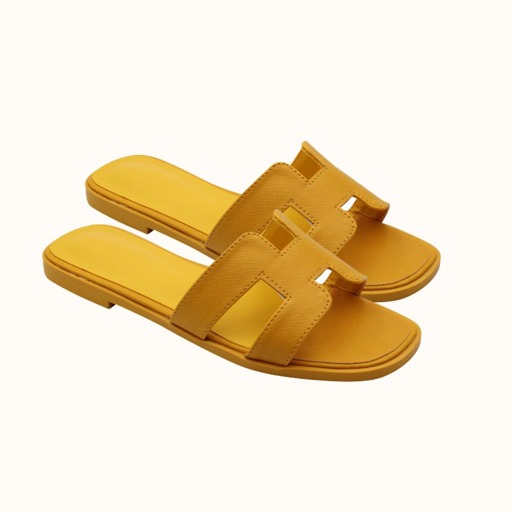 Soft Flat Sandals with H-Strap for Women – Comfortable Slippers for Home and Beach