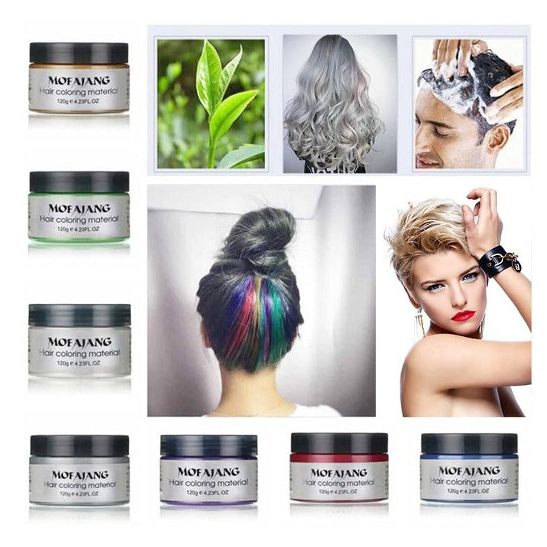 Eco-Friendly Hair Color Wax for Temporary Use – Washable Formula