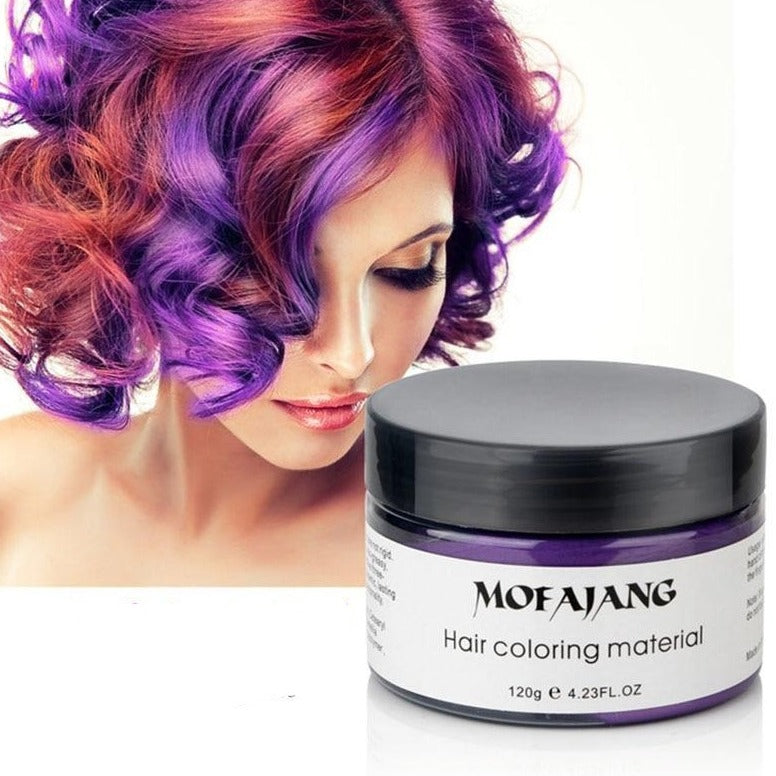 Eco-Friendly Hair Color Wax for Temporary Use – Washable Formula
