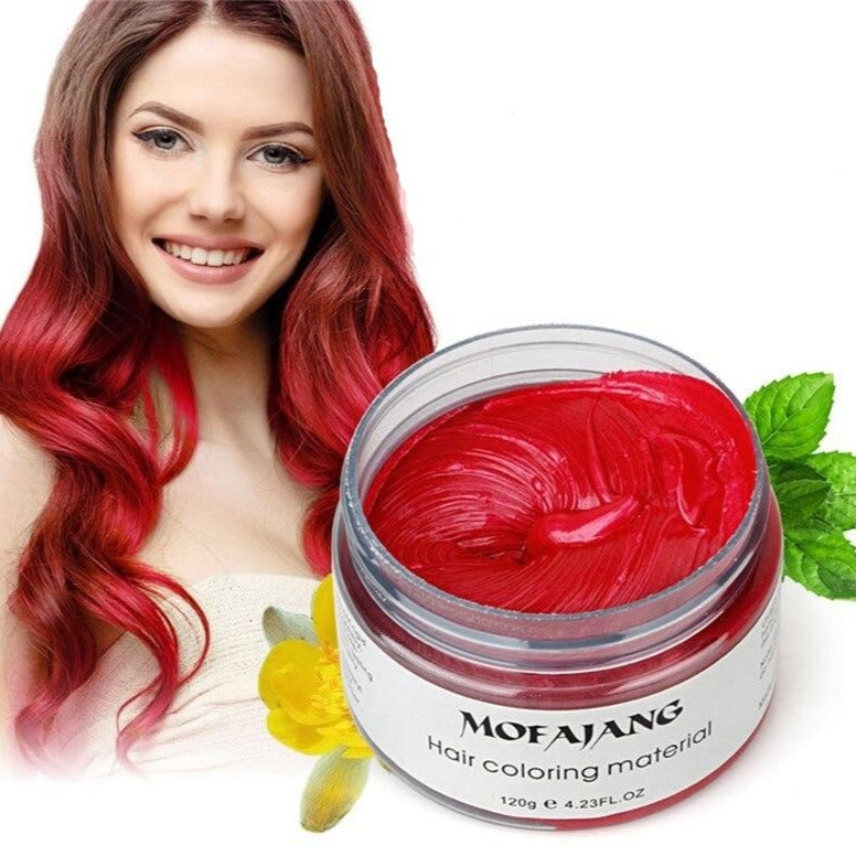 Eco-Friendly Hair Color Wax for Temporary Use – Washable Formula
