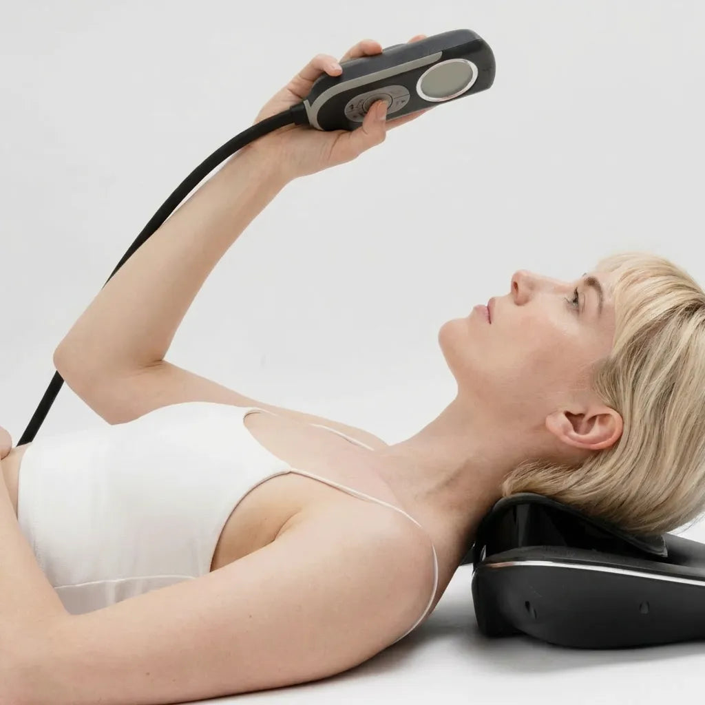 Heated EMS Red Light Neck Massager and Cervical Traction Device