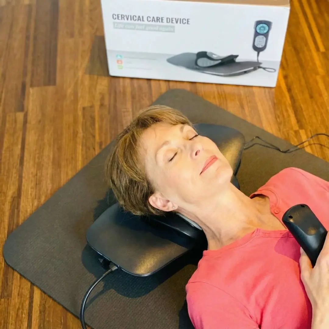 Heated EMS Red Light Neck Massager and Cervical Traction Device