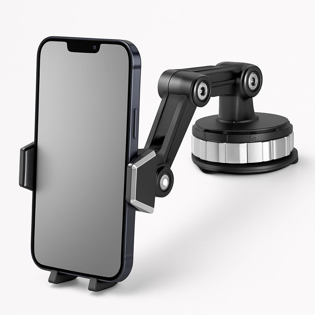 Smart Auto Phone Mount with Suction Cup & 360° Rotation