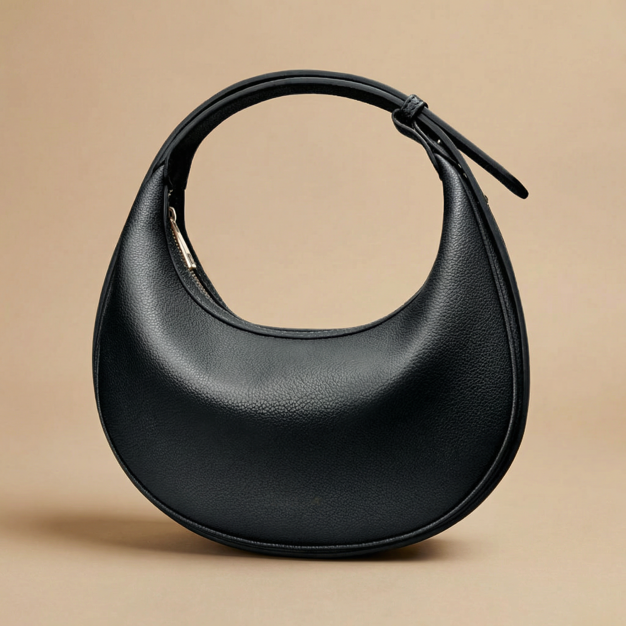 Shoulder Bag in Half-Moon Shape with Versatile 3-Way Strap