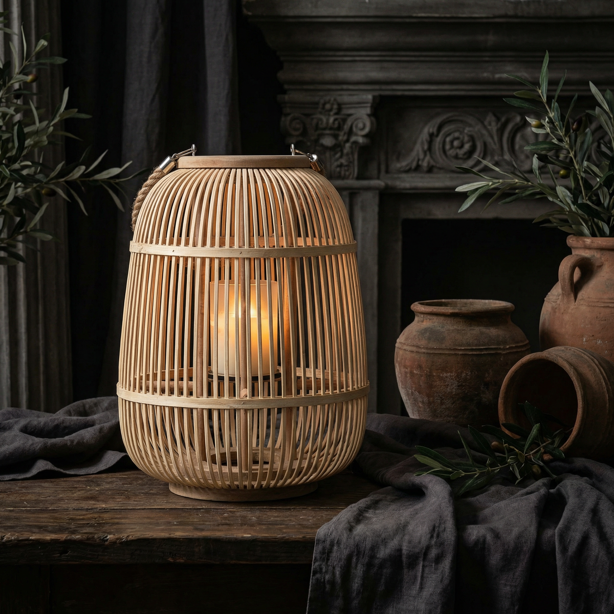 Boho Hanging Garden Decor - Handcrafted Rattan Lanterns for Patio