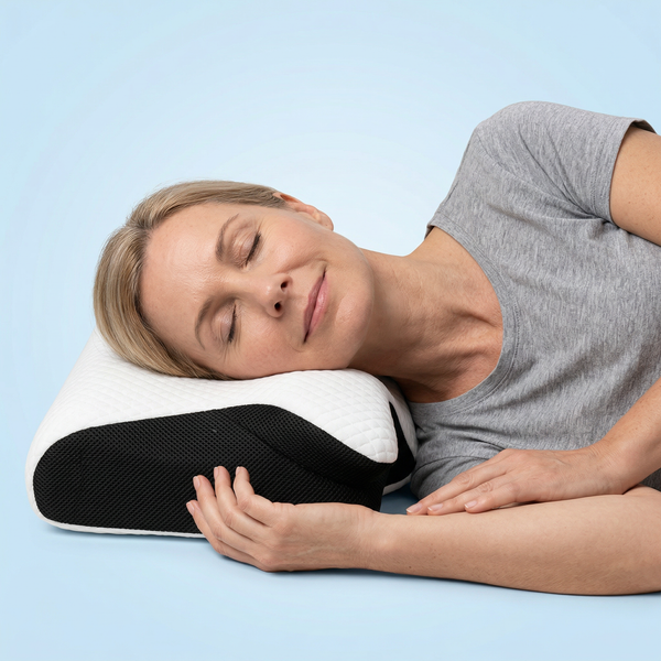 Memory Foam Neck Pillow for Back and Side Sleepers - Orthopedic Design