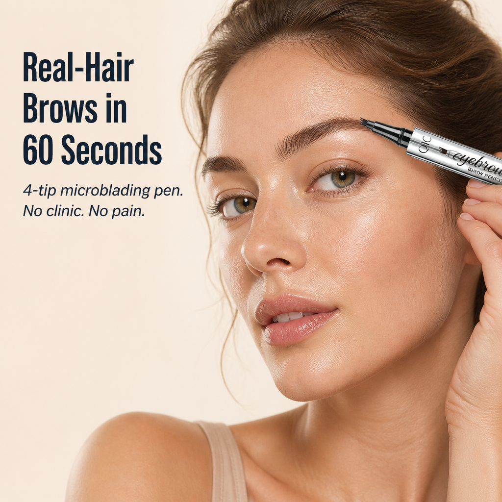 NatuSculpt™ 4-Tip Brow Pen — Draw Natural-Looking Brows in 60 Seconds That Stay Put