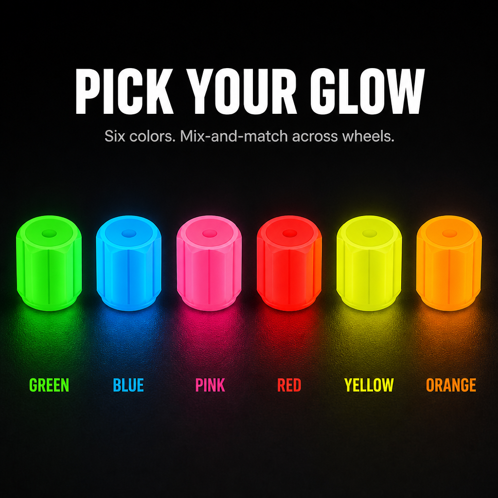 Daylight Charging Wheel Lights – Nighttime Glow for All Wheels