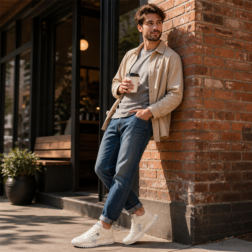 StridePro™ – Heritage Retro Runner Sneakers with Mesh & Suede Blend