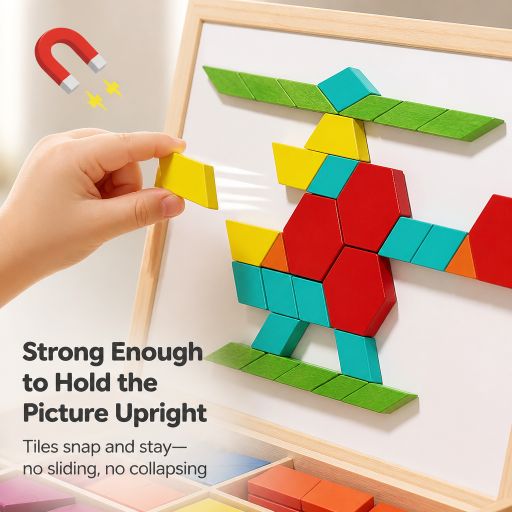 VivaBuilds™ — Build, Count & Create on a Magnetic Board That Holds Their Focus